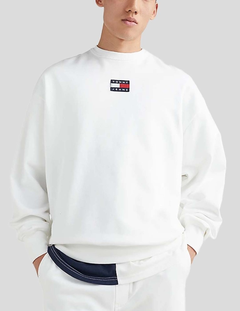 Sudadeira TOMMY JEANS comfort fit arquive crew white